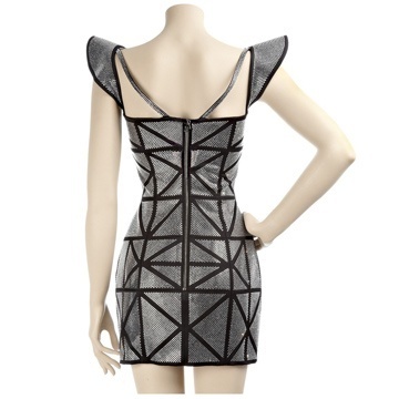 巴尔曼银色丝绸混纺小礼服 奢华与优雅的时尚诠释